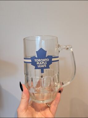 Vintage Toronto Maple Leafs 1993 Blue Glass Beer Mug